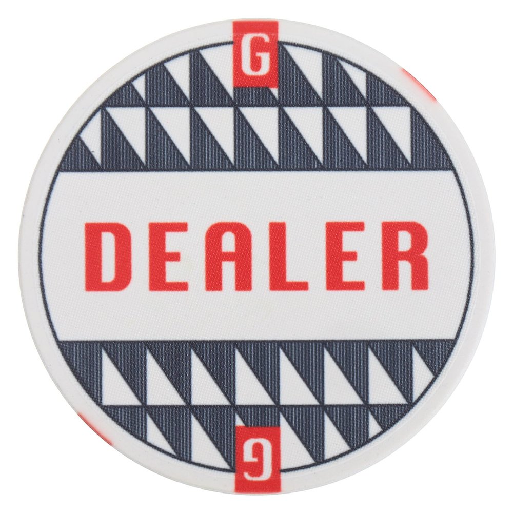 TOYANDONA Ceramic Dealer Button Poker Button, White, for Tournaments, 1 pc.