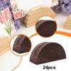 Gitohoni 24-Pack Wooden Place Card Holders, Semicircle, Brown view 3