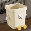 KIXZSAZ Creative Cute Open-Top Trash Can, Beige, Large Seating Surface view 2