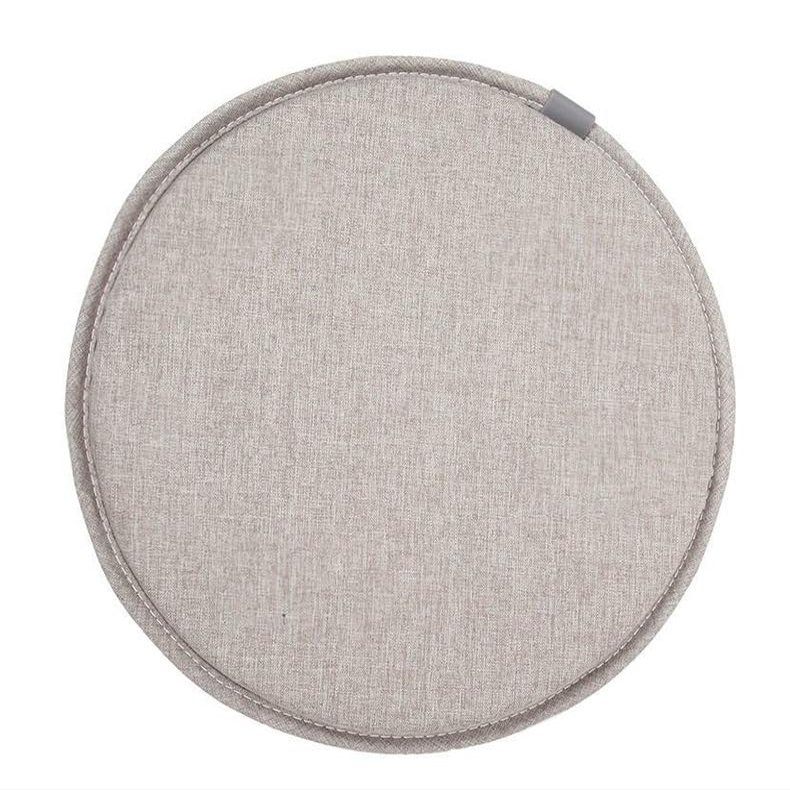 1/2/4-Piece Round Chair Seat Cushion Set, Non-Slip Washable Kitchen Chair Pads, 30/35/40/45/50 cm, Indoor & Outdoor, Light Gray, 2-Pack 45 cm/17.72 in