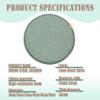 1/2/4-Piece Round Chair Seat Cushion Set, Non-Slip Washable Kitchen Chair Pads, 30/35/40/45/50 cm, Indoor & Outdoor, Light Gray, 2-Pack 45 cm/17.72 in view 2