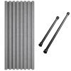 Waterproof Shower Set with Hooks and T-Shaped Rod, Gray, 100 x 200 cm view 1