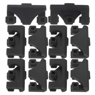 Black Silicone Corner Protectors, 10-Pack, Triangular, for Air Fryers