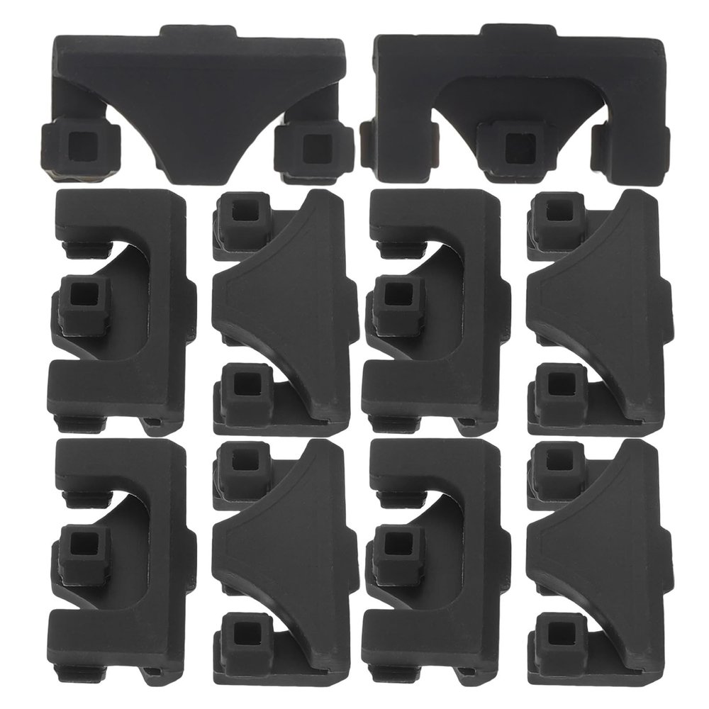 Black Silicone Corner Protectors, 10-Pack, Triangular, for Air Fryers