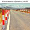 Reflective Metal Safety Bollard, Heavy-Duty Traffic Post and Driveway Barrier for Parking Control and Traffic-Sensitive Areas (Yellow-Red, 11.4 x 120.7 cm) view 2