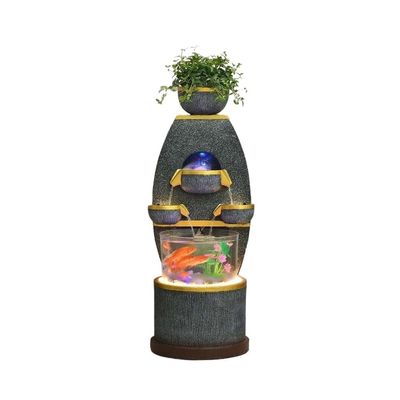 Indoor/Outdoor Water Fountain with Aquarium and Mister