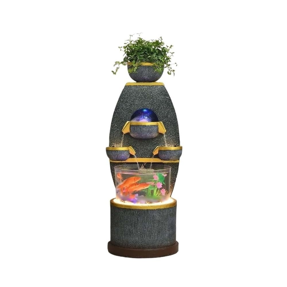 Indoor/Outdoor Water Fountain with Aquarium and Mister