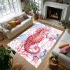 Pink Seahorse Rug 60 x 110 cm, Ocean Animal Design view 2