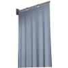 Retractable Folding Shower Curtain with Removable Aluminum Alloy Track view 1