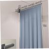 Retractable Folding Shower Curtain with Removable Aluminum Alloy Track view 2
