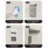 Retractable Folding Shower Curtain with Removable Aluminum Alloy Track view 3