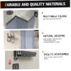 Retractable Folding Shower Curtain with Removable Aluminum Alloy Track view 4