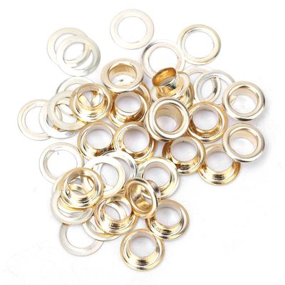 RhineCart Basics High-Strength Brass Eyelets for Fabric, 100 Pieces, 10 mm, Silver-Colored, 800#, Gold #19