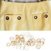 RhineCart Basics High-Strength Brass Eyelets for Fabric, 100 Pieces, 10 mm, Silver-Colored, 800#, Gold #19 view 3