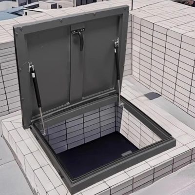 Safety Door for Roof Access Hatch, Galvanized Steel Skylight Cover with Handle, 21 x 34 in (53.3 x 86.3 cm)
