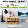 Bamboo Desk Organizer with 4 Drawers, 33 x 19 x 16 cm view 3