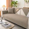 Non-Slip Chenille Sofa Cover for 1/2/3/4-Seater and L-Shaped Sofas, Milk Coffee, 90 x 160 cm view 1