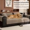 Non-Slip Chenille Sofa Cover for 1/2/3/4-Seater and L-Shaped Sofas, Milk Coffee, 90 x 160 cm view 3