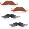 4-Pack Stick-On Mustaches with Adhesive Backing view 1