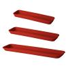 Euro3plast Inis Rectangular Plastic Saucer for Window Boxes, 56 cm, Red view 1