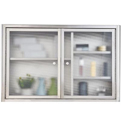 Stainless Steel Double-Door Wall Cabinet, 65 × 20 × 45 cm