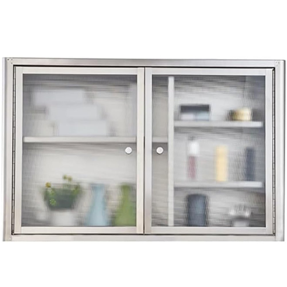 Stainless Steel Double-Door Wall Cabinet, 65 × 20 × 45 cm