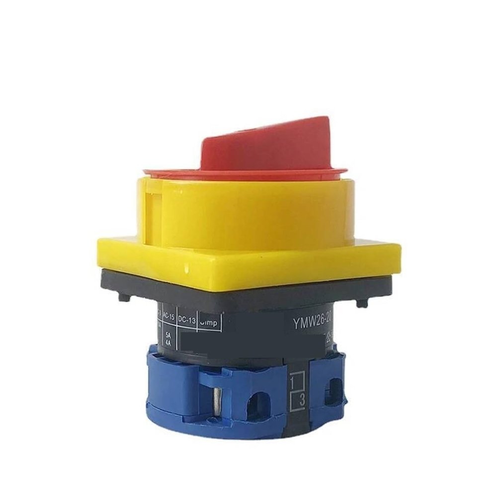 MSEURO On/Off Switch, 2-Position Selector, 20 A, 1-Pole Padlock, Main Cam Switch, Rotary Switch, Emergency Stop