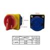 MSEURO On/Off Switch, 2-Position Selector, 20 A, 1-Pole Padlock, Main Cam Switch, Rotary Switch, Emergency Stop view 2