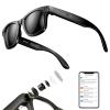 AI Smart Glasses with 8MP Camera, Music and Calling, Audio-Video Recording, Real-Time Translation and Voice Assistant for Women and Men (B) view 1