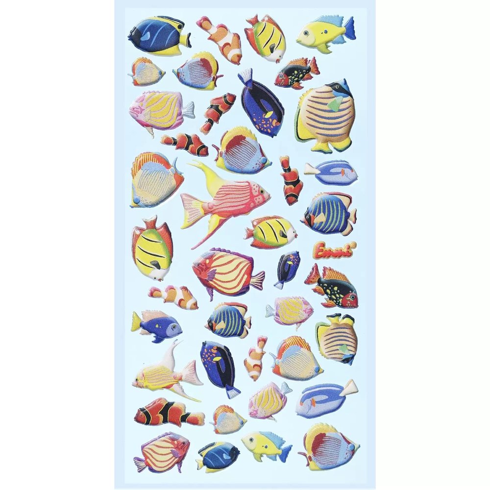 SOFTY 3-D Stickers, 1 Sheet (Fish)