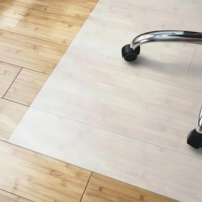 Floordirekt Neo Milky Semi-Transparent Floor Protection Mat, Milky White Polypropylene Office Chair Mat, 90 x 65 cm