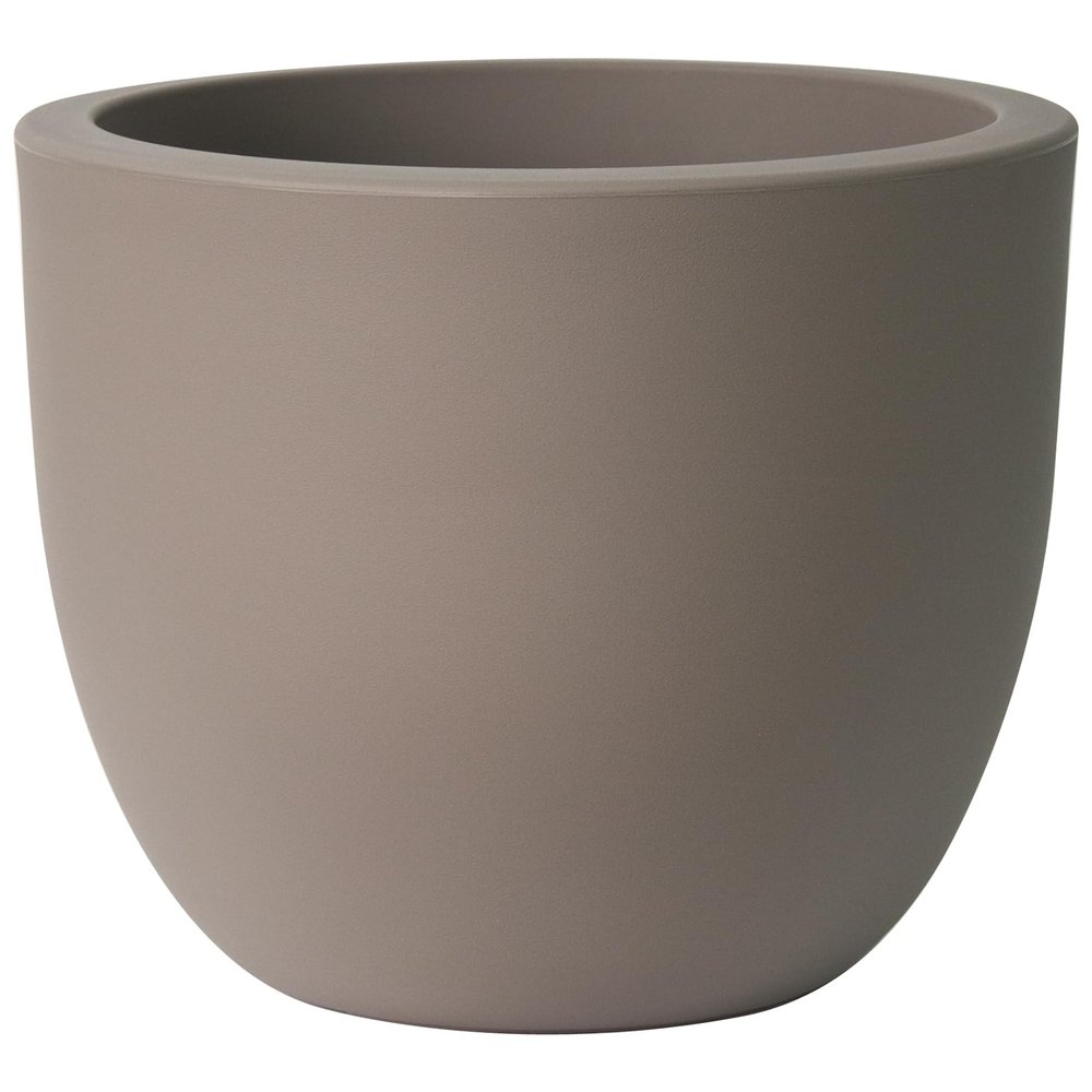 Euro3plast Aromatika and Materika Round and Square Flower and Herb Pots, 5 Sizes, 8 Colors (Taupe, 18 cm Round Etria)