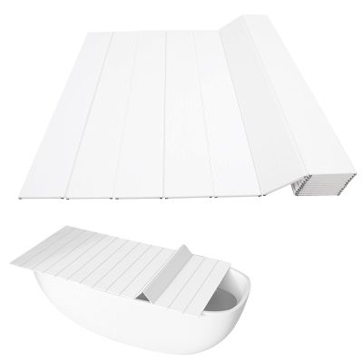 WORDFUN Folding Bathtub Cover, Waterproof PVC, 0.6 cm Thick, 85 x 66 cm