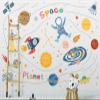 3D Cartoon Galaxy Planet Astronaut Rocket Wallpaper, 200 x 140 cm view 3