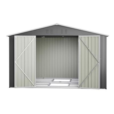 XXXL Metal Tool Shed 3 x 2.5 m (300 x 252 cm), Gray