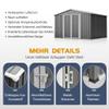 XXXL Metal Tool Shed 3 x 2.5 m (300 x 252 cm), Gray view 4