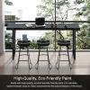 SEIFE Modern Black Dining Table with Natural Live Edge, 220 cm view 4
