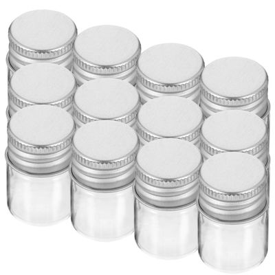 24 Small Glass Bottles with Aluminum Caps, 5 mL, for Jewelry and Jam
