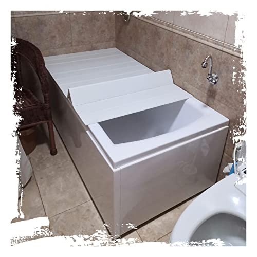 Adjustable Bamboo Bathtub Caddy with Wine Holder, Book Stand & Nonslip Grips