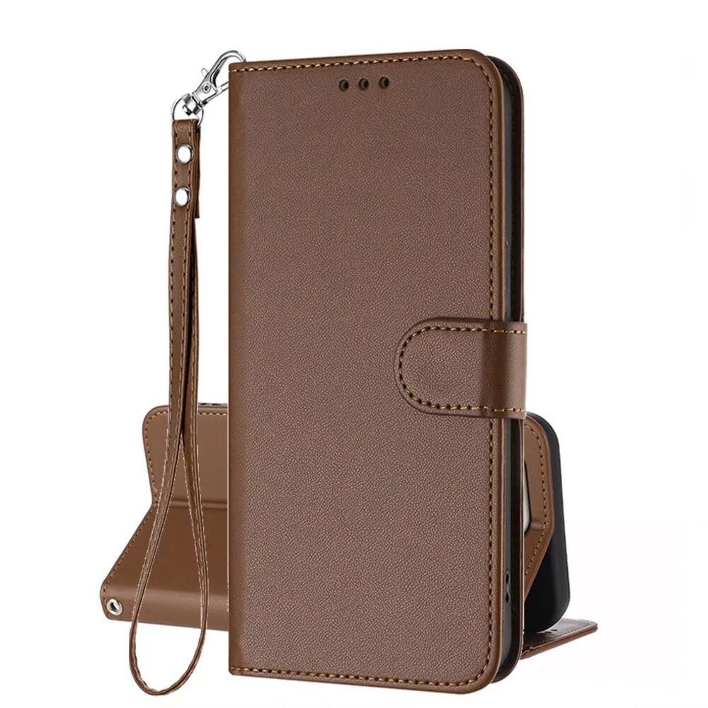 Viewtogo Leather Flip Wallet Case for Samsung Galaxy Note 10 Plus, Brown