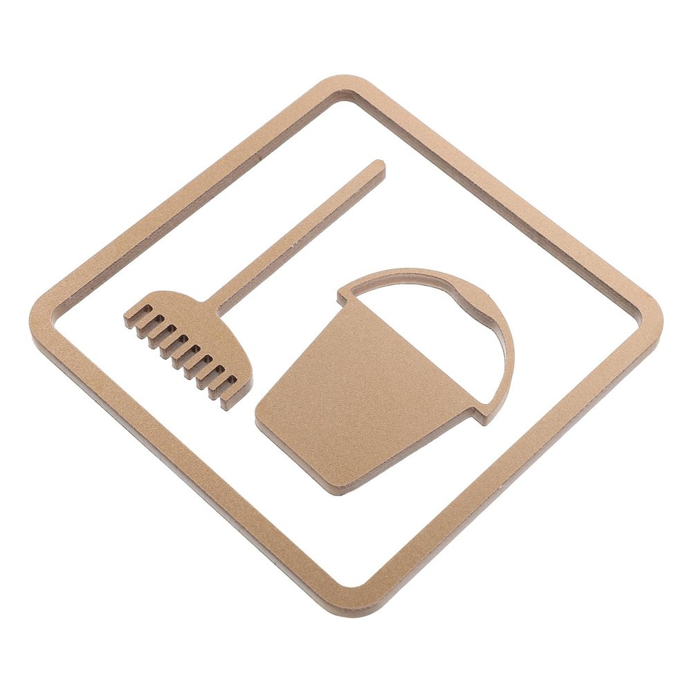 Healifty 2-Piece Gold Acrylic Cleaning Sign, 10 x 10 cm, for Offices and Shared Areas