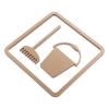 Healifty 2-Piece Gold Acrylic Cleaning Sign, 10 x 10 cm, for Offices and Shared Areas view 1