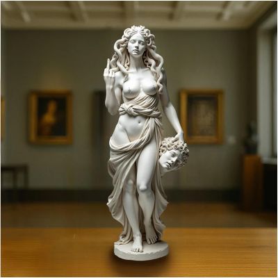 Macamolly Home Decor Lilith with Attitude Middle Finger Sculpture, Original Talk to the Hand Symbol, 20 cm, Provocative Decor and Gift for Friend or Girlfriend