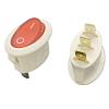 5-Piece TH1 T85 Illuminated Boat-Type Rocker Switch, 3-Pin, 15A, Oval view 1