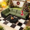 Sfcover Outdoor Sofa Seat Cushion Cover, Waterproof, Green-Gray, 60 x 60 x 10 cm view 3