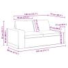 vidaXL Sofa Dark Gray 182 x 80 x 82 cm Fabric view 3