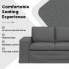 vidaXL Sofa Dark Gray 182 x 80 x 82 cm Fabric view 4