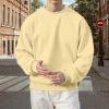 Duohropke Men's Oversized Crew-Neck Sweatshirt, Faux Two-Piece Long-Sleeve Sweater, Hoodless Vintage Pullover view 2