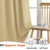 CHBIN Blackout Curtain 230 x 240 cm, Room-Darkening, Thermal Insulating, 1 Panel, Cream view 3