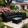 Sfcover Outdoor Sofa Seat Cushion Cover, Waterproof, Black, 30 x 50 cm view 3